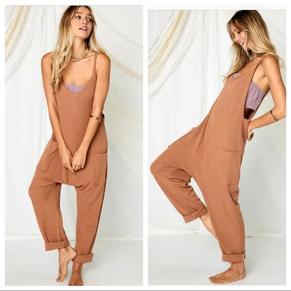 Boho Solid Harem Jumpsuit - Picture 3 of 5